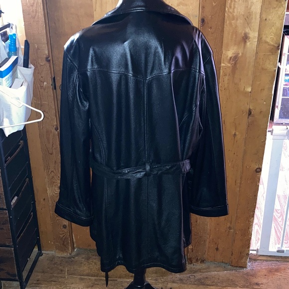 Black Leather Coat - Picture 6 of 6